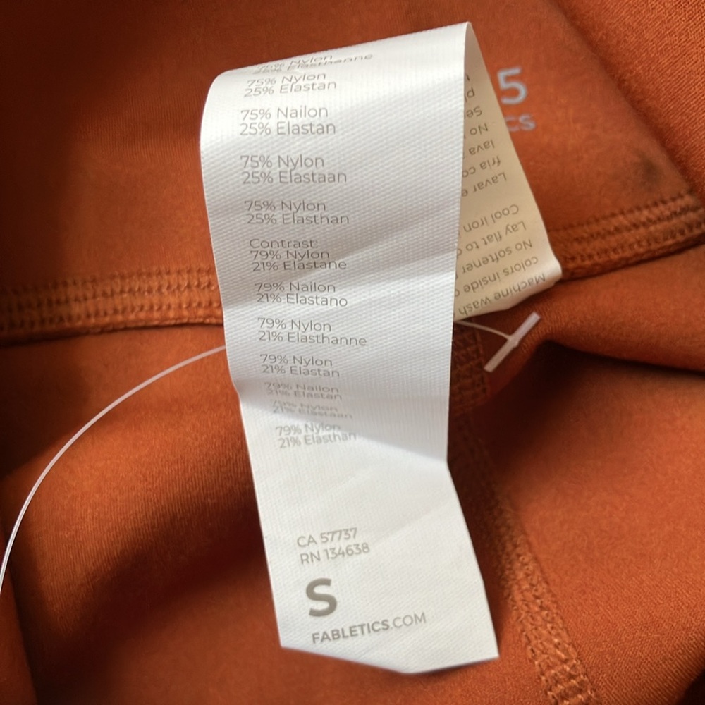 Fabletics Trinity Motion365® Mid-Rise 7/8 Legging Rust Size S  NWT - Picture 12 of 12